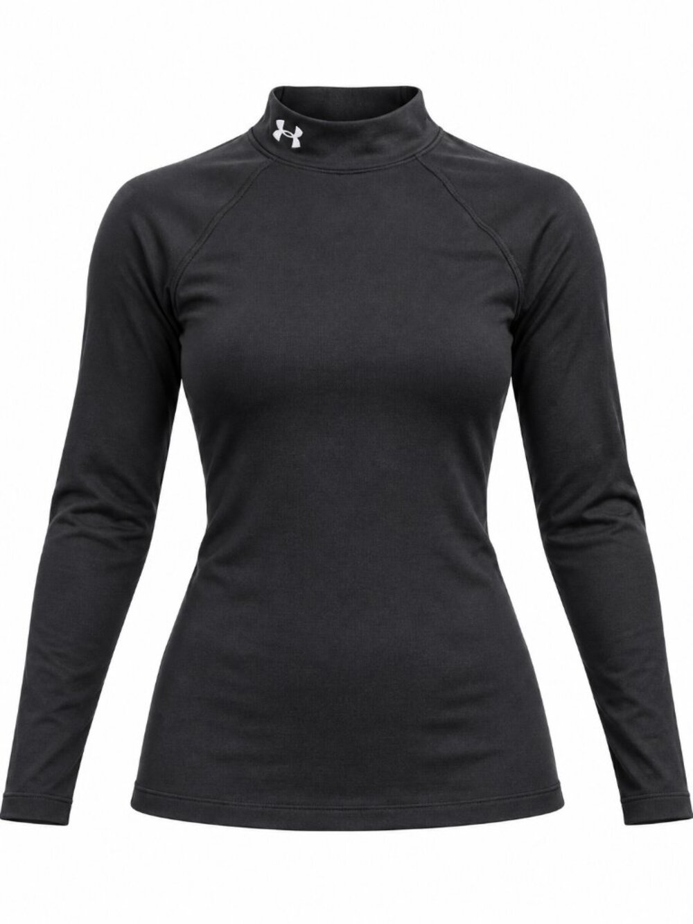 Under Armour ColdGear Black Fitted Mock Neck Long Sleeve Top M